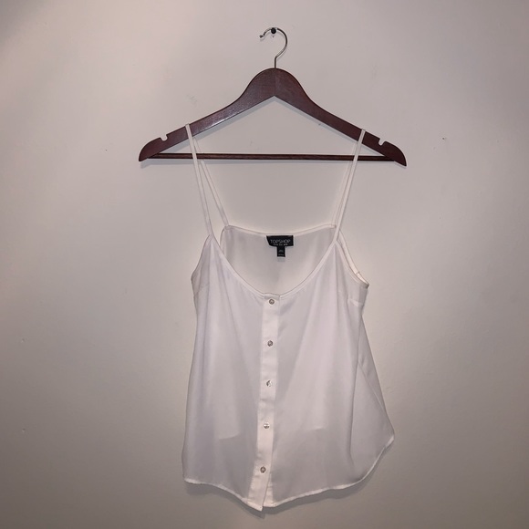 Topshop Tops - TopShop White Buttoned Blouse size 6